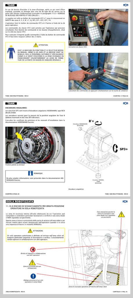 manuale d'uso e manutenzione di un prodotto per l'industria meccanica