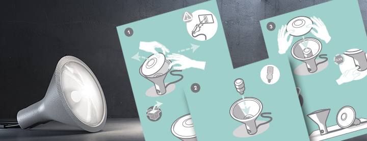 manuale d'uso e manutenzione di una lampada